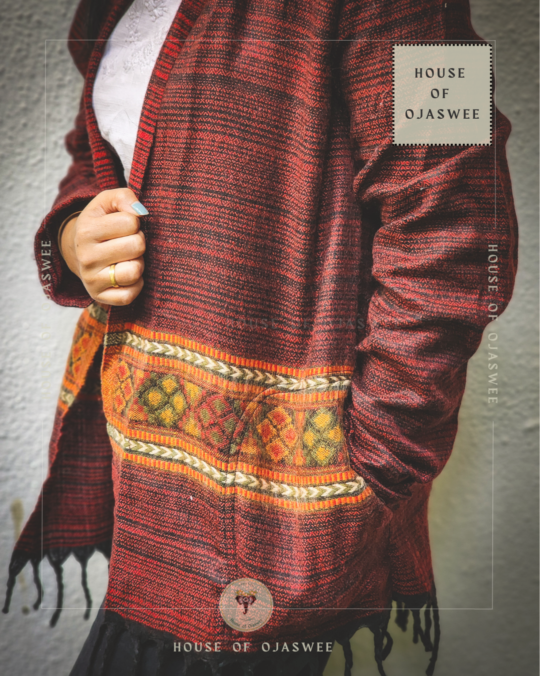 Himachali  Shrugs - Plain (Maroon)