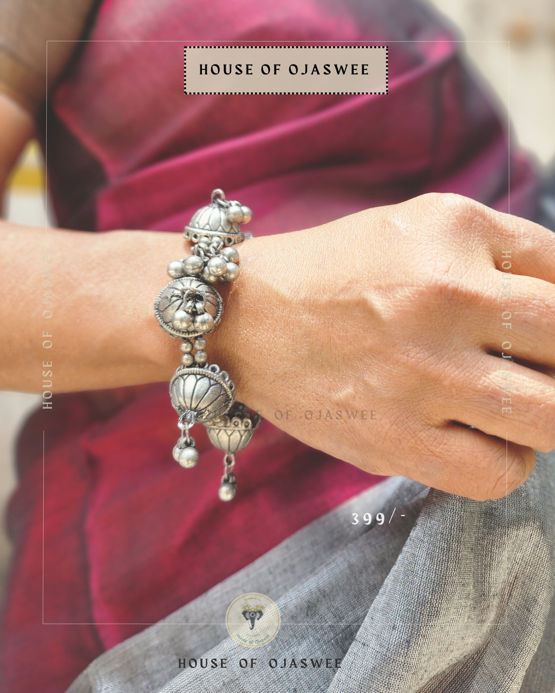 Oxidized Bracelet - Jhumki 