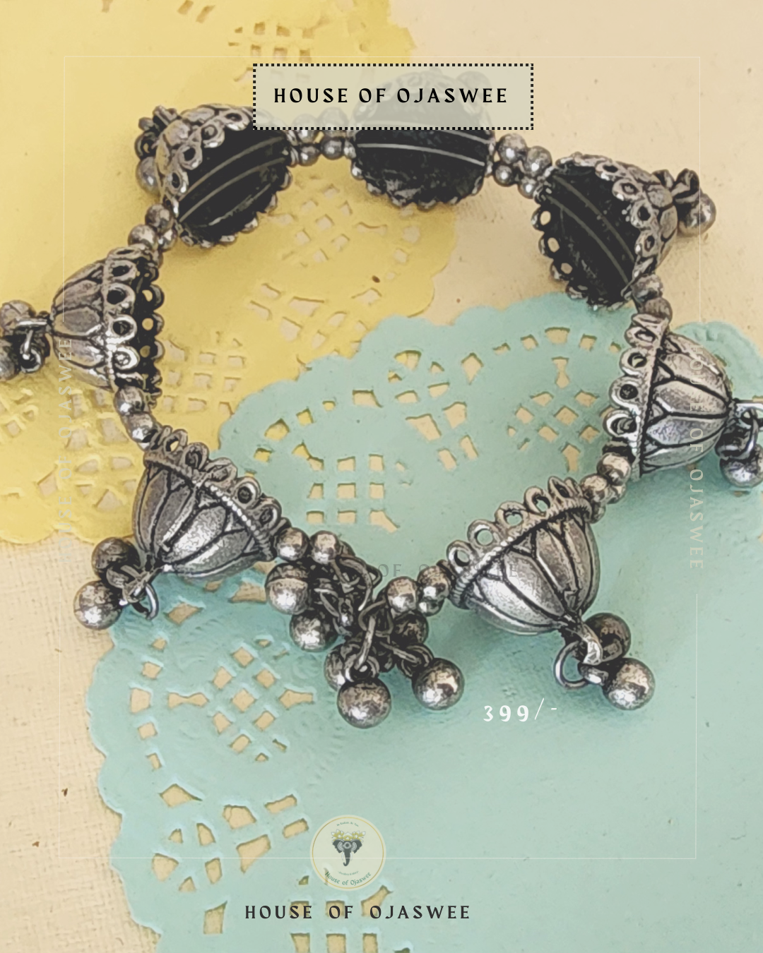 Oxidized Bracelet - Jhumki