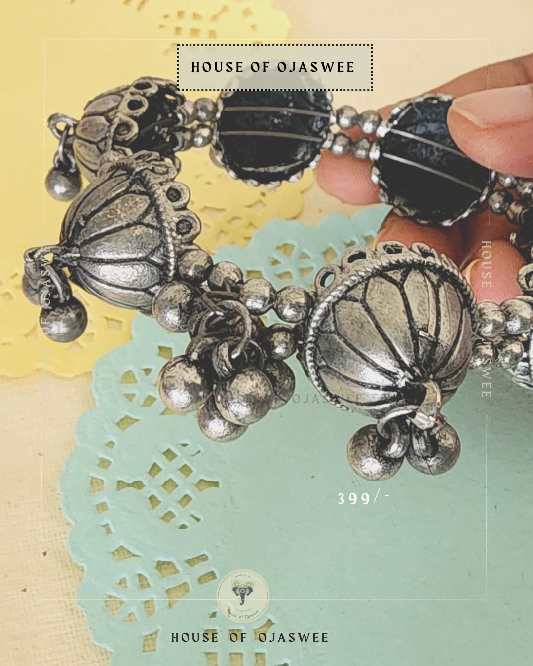 Oxidized Bracelet - Jhumki 