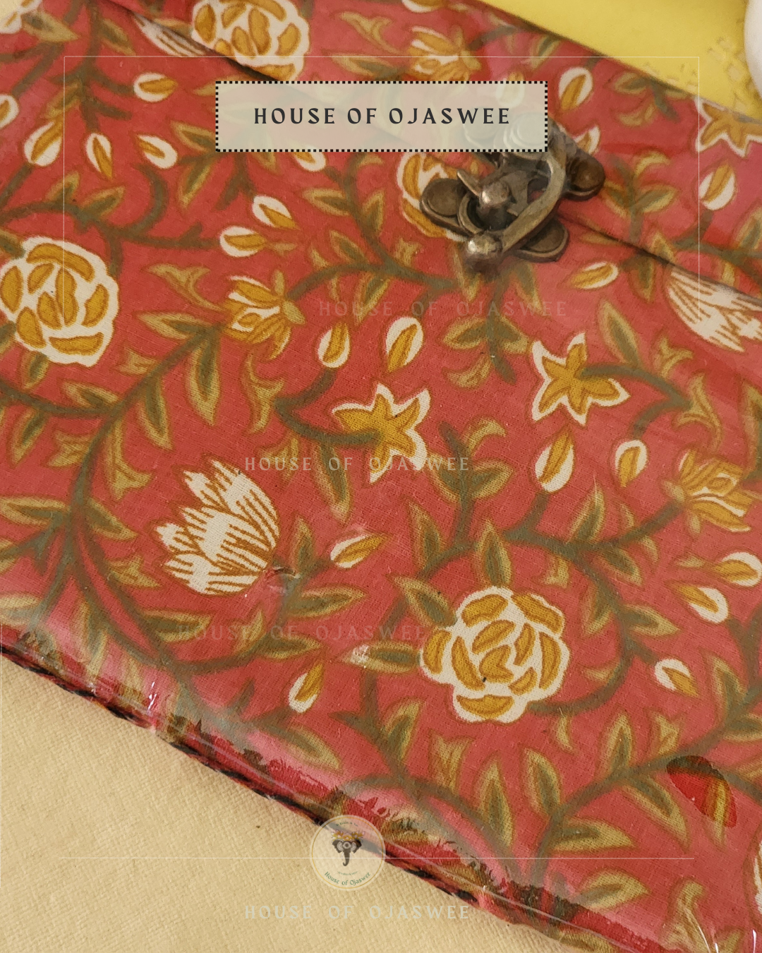 Fabric Diary - Floral Print (Red & Green)