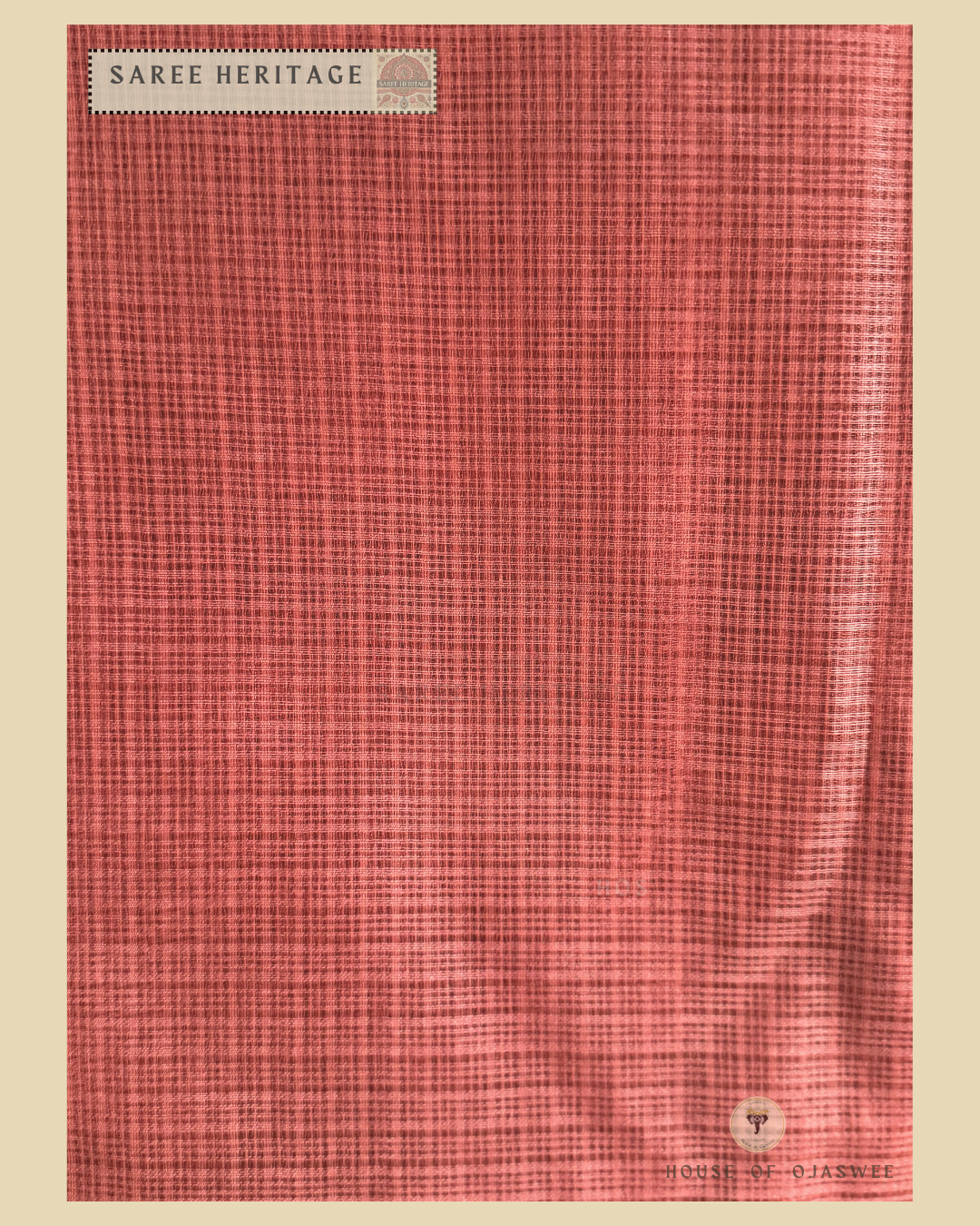 Brown Kota Doria Silk Saree 