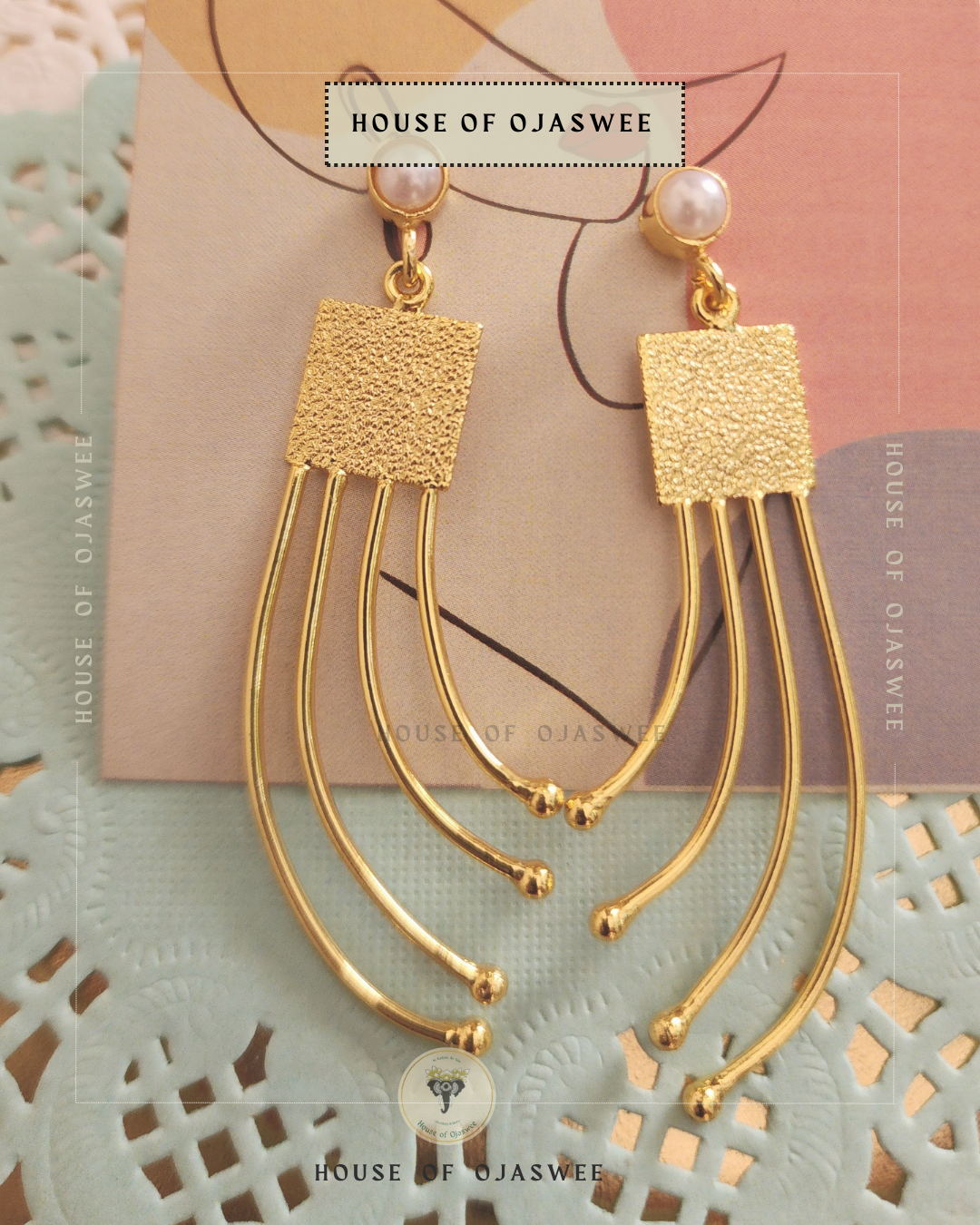 Double-Layer Temple Earring