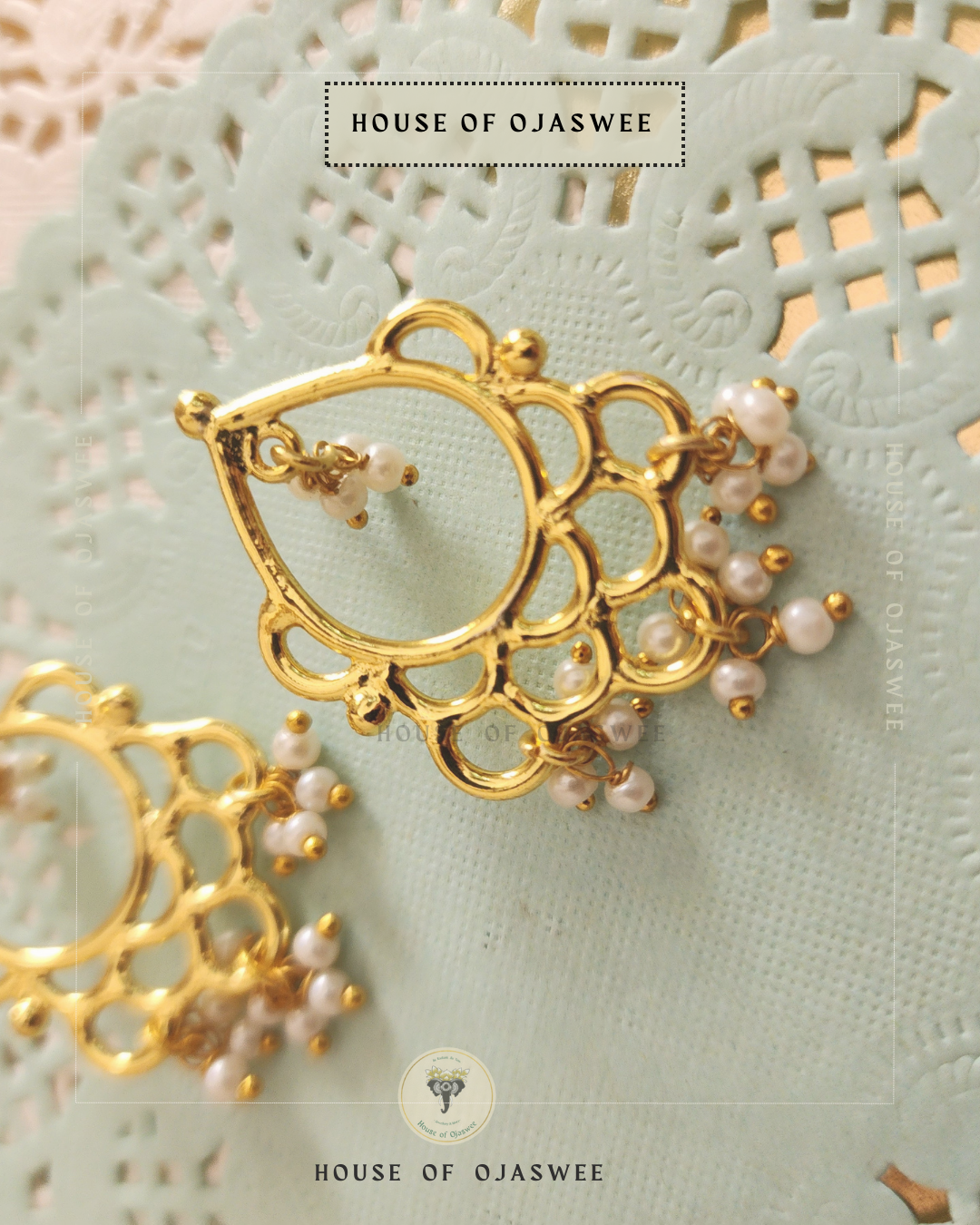Engraved Tear-Drop Earring