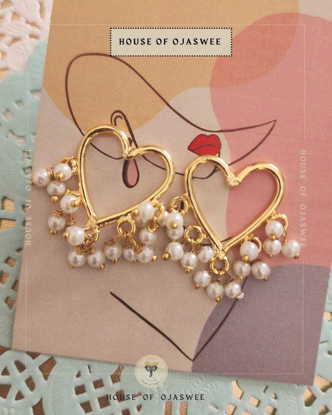 Engraved Heart Earring
