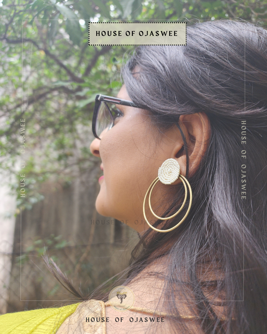 Moti Earrings and 1 Adjustable Kada