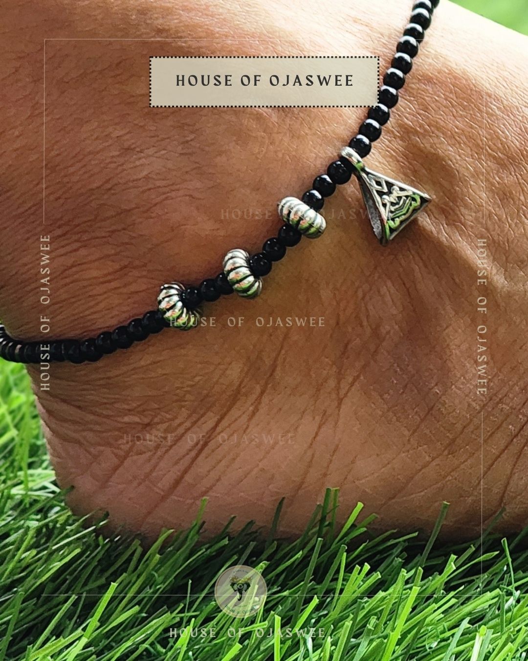 Triangle and beads Anklets [Single anklet only]