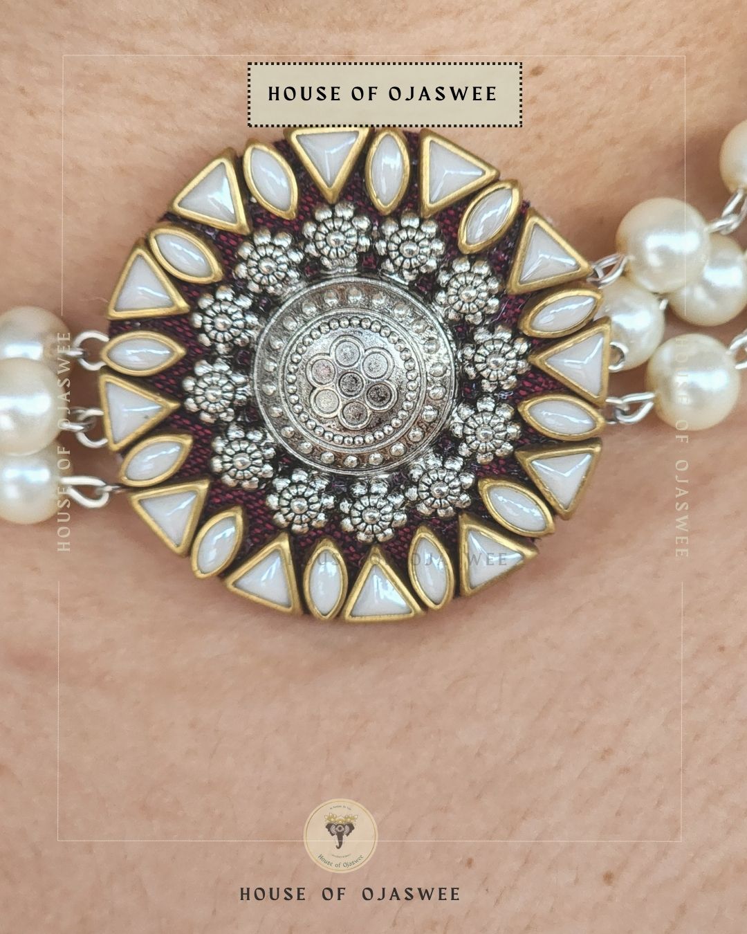 Kundan-Moti Choker [Design 3]
