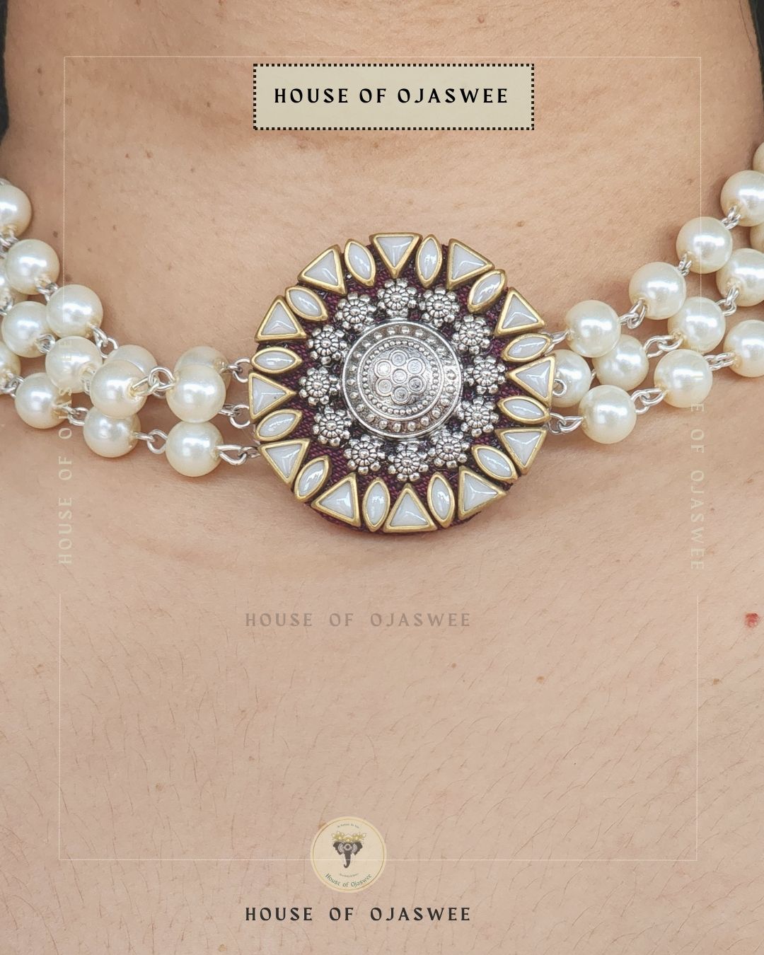Kundan-Moti Choker [Design 3]