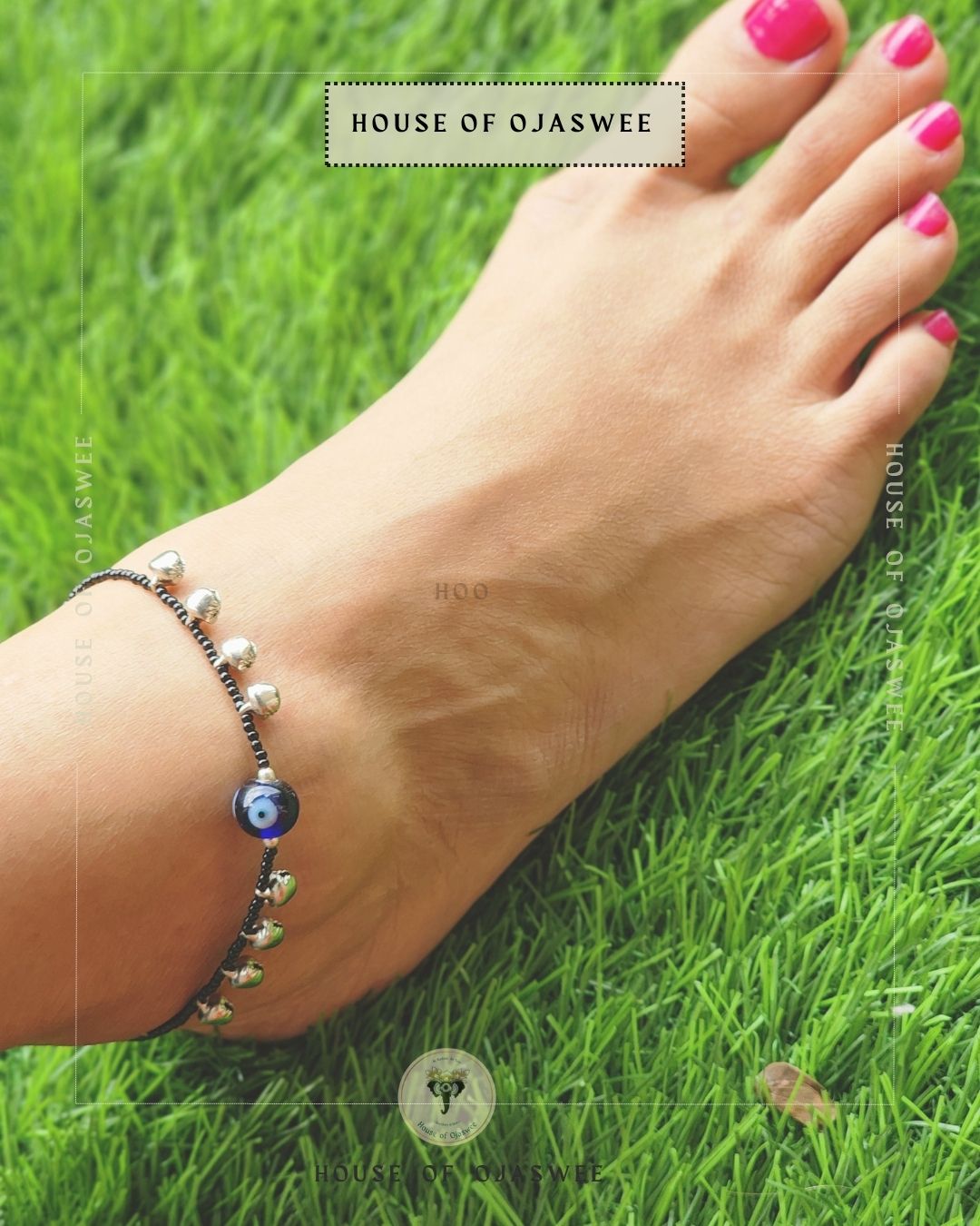 Evil eye with ghungroo Anklets[single anklet only]