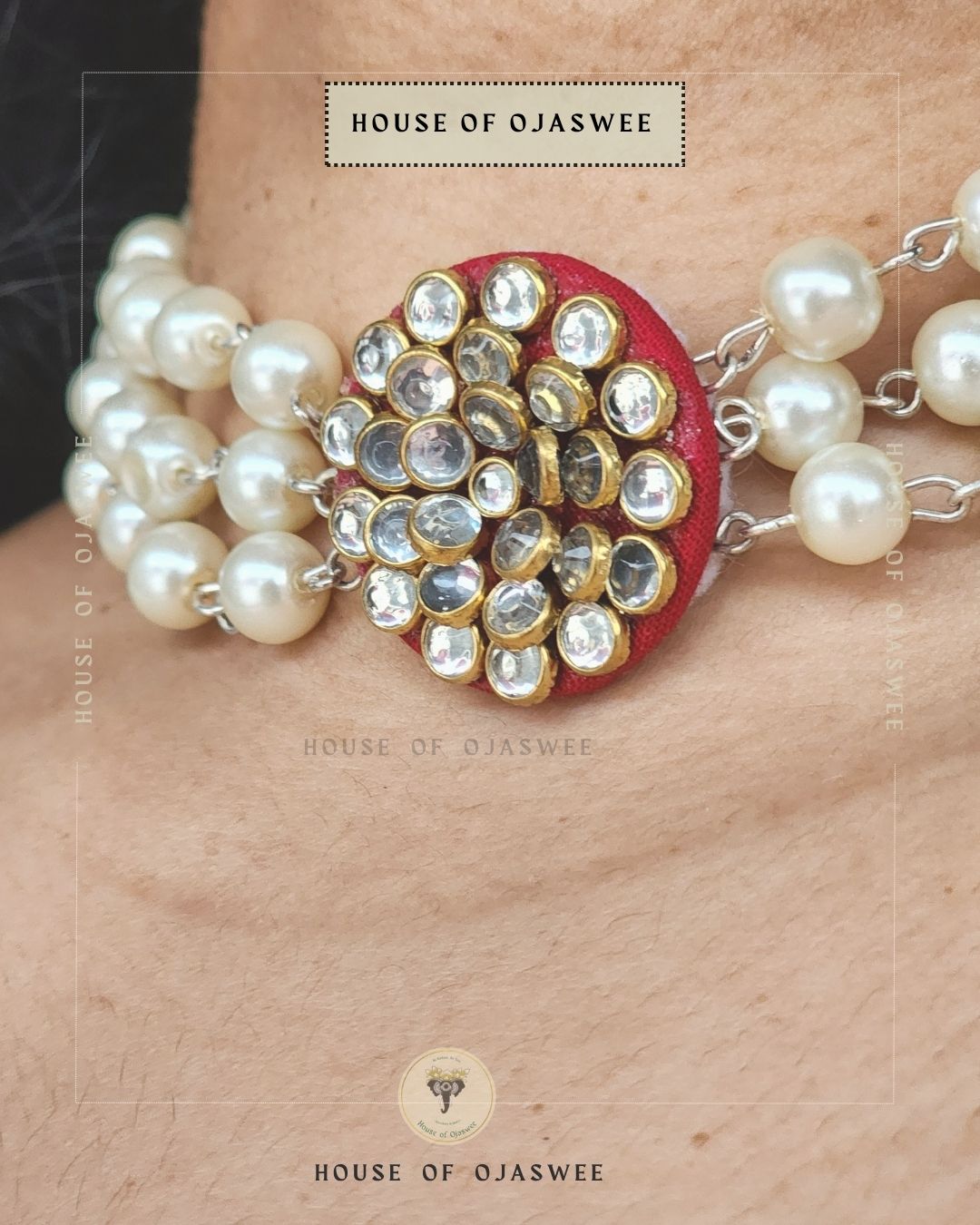 Kundan-Moti Choker [Design 4]