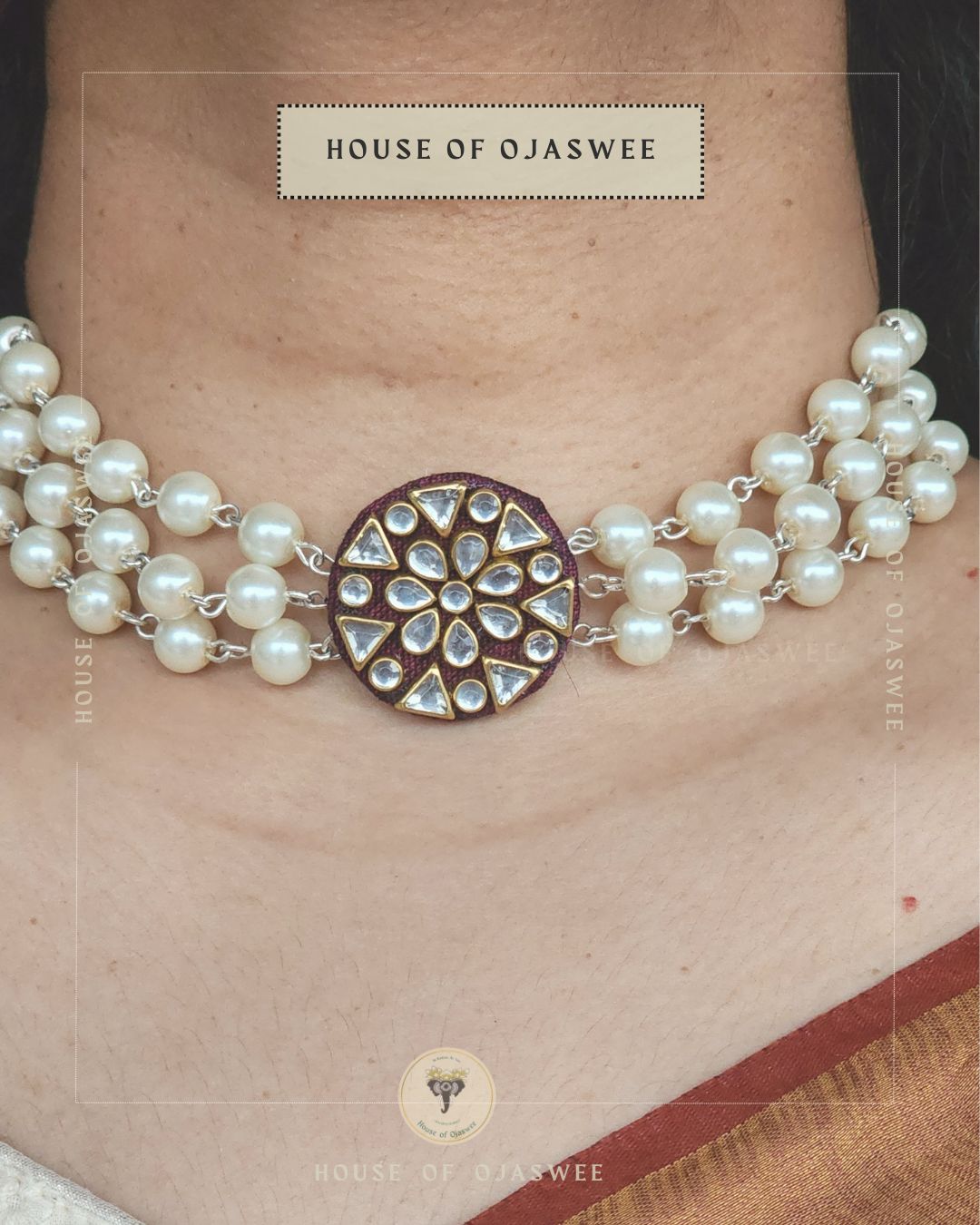 Kundan-Moti Choker [Design 1]