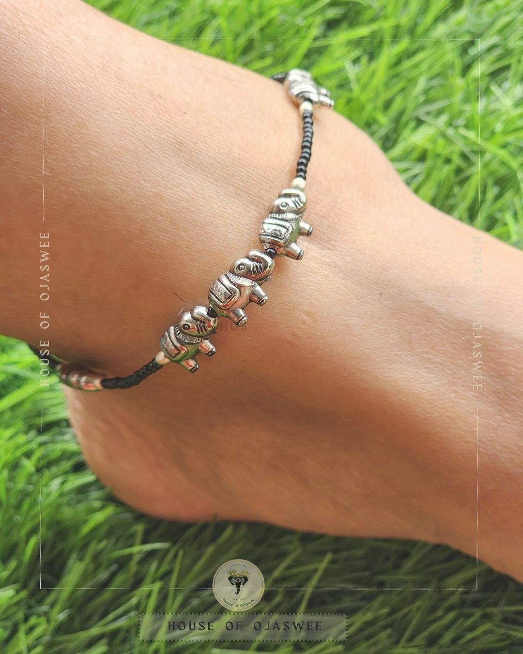 Single-three-elephants anklets [single anklet only]