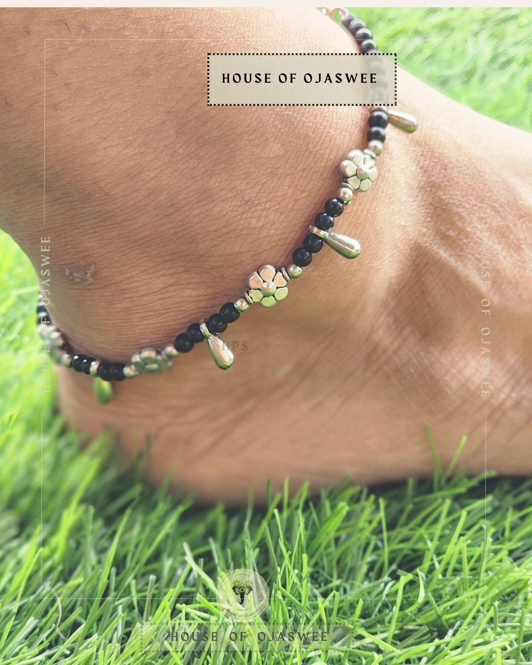 Flower and ghungroo Anklets[single anklet only]