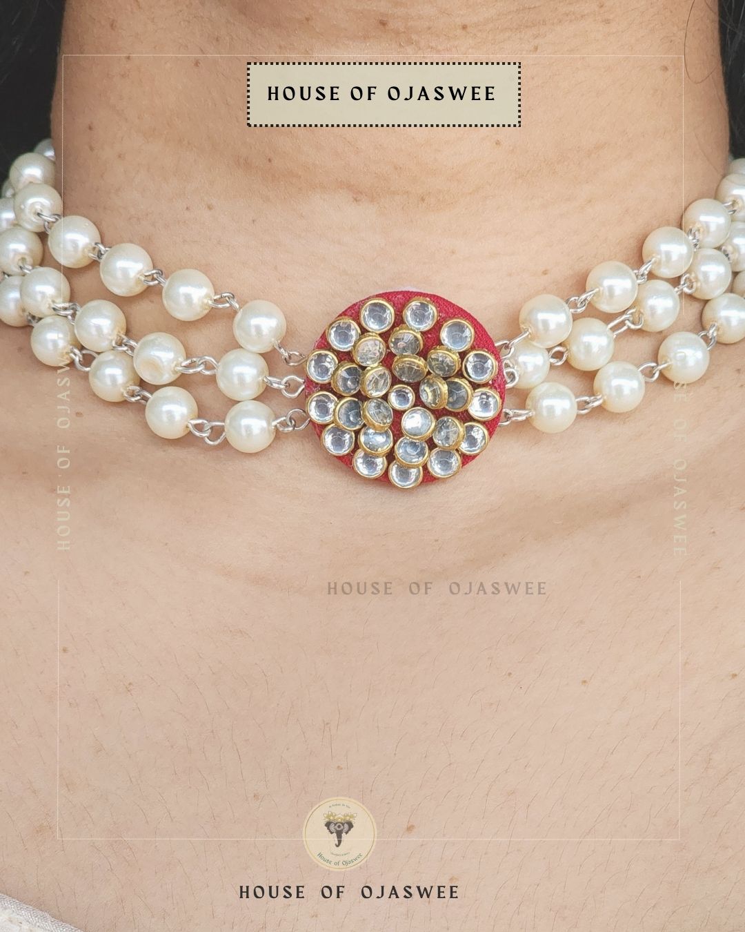 Kundan-Moti Choker [Design 4]