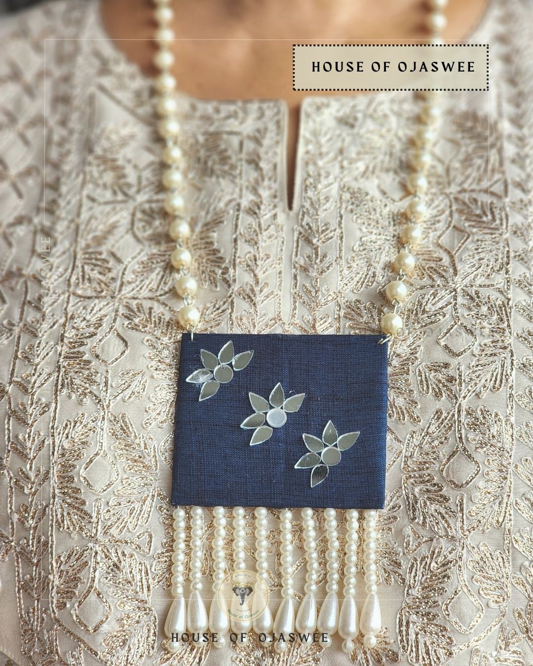 Long Moti Necklace with pendant