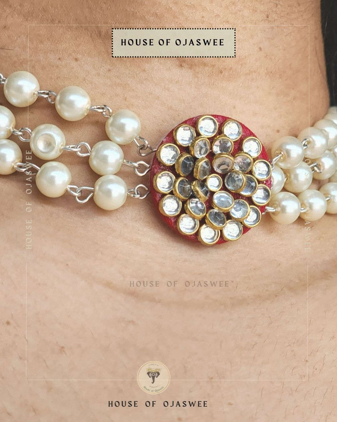 Kundan-Moti Choker [Design 4]