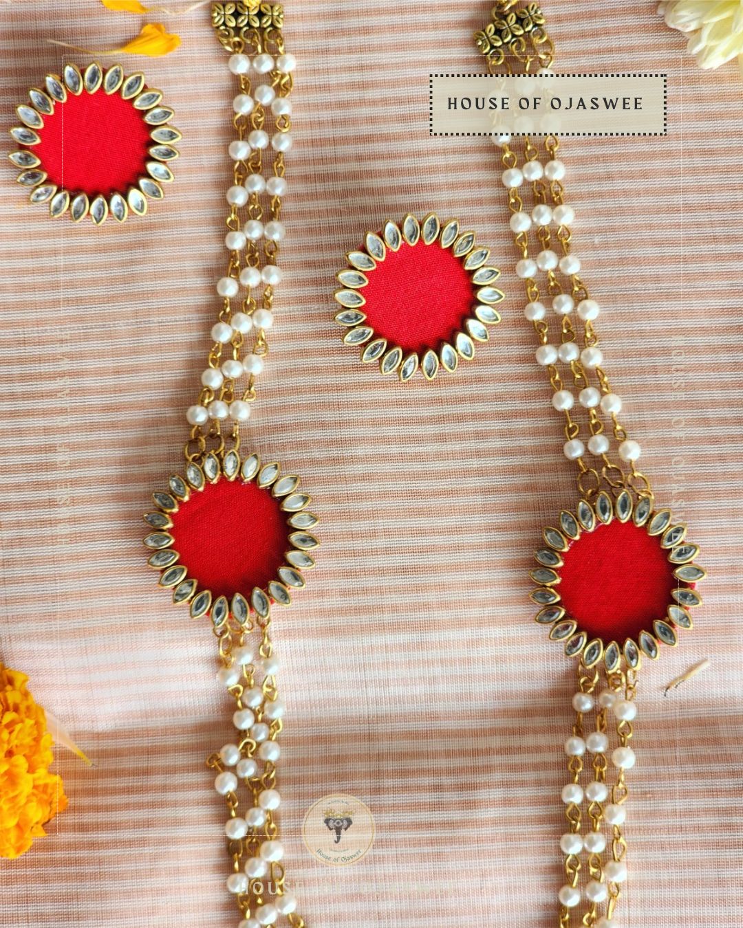 Three layered moti Necklace