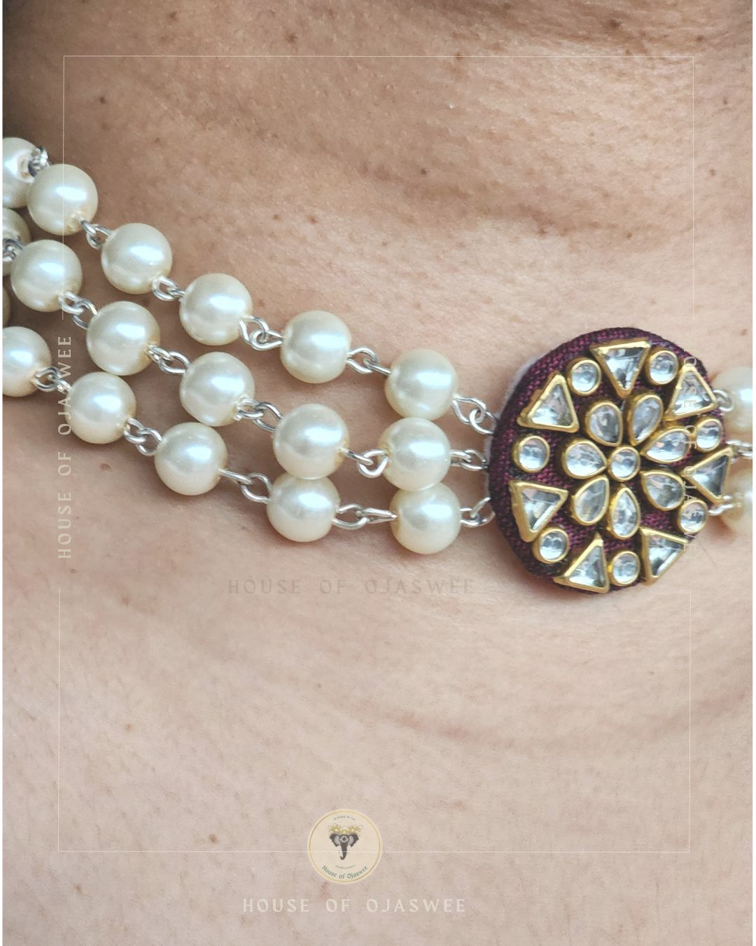 Kundan-Moti Choker [Design 1]