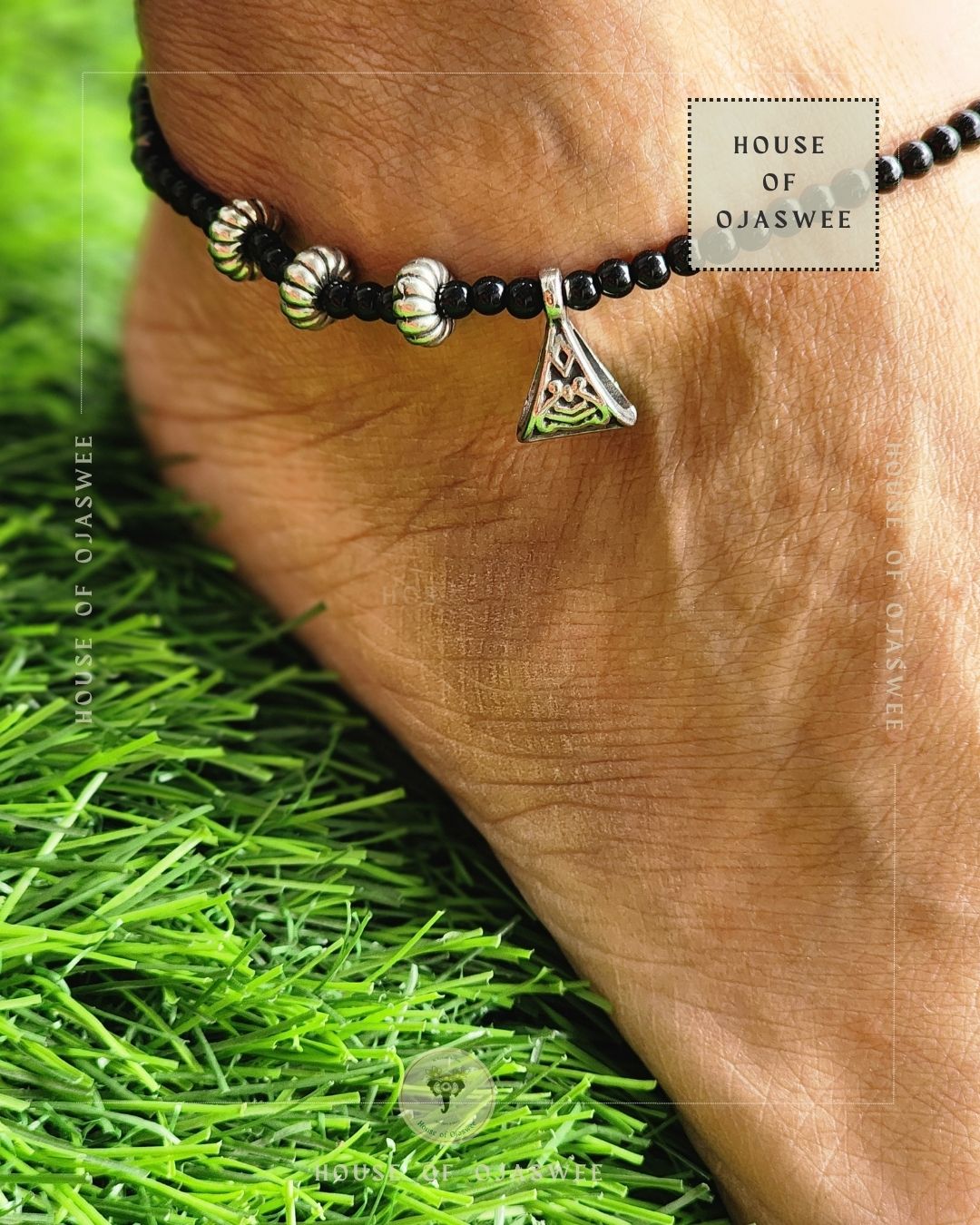 Triangle and beads Anklets [Single anklet only]