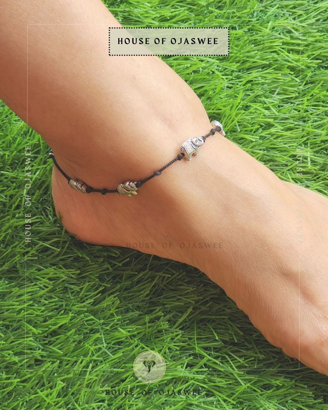  Elephants thread Anklet [Single anklet only]