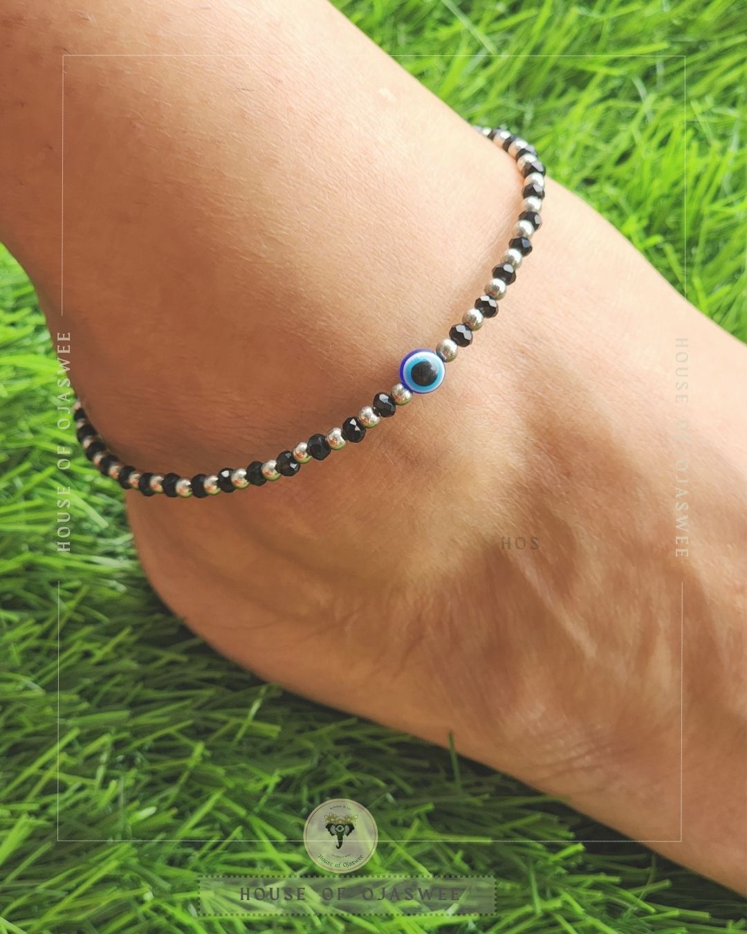 Evil eye and beads Anklets[single anklet only]