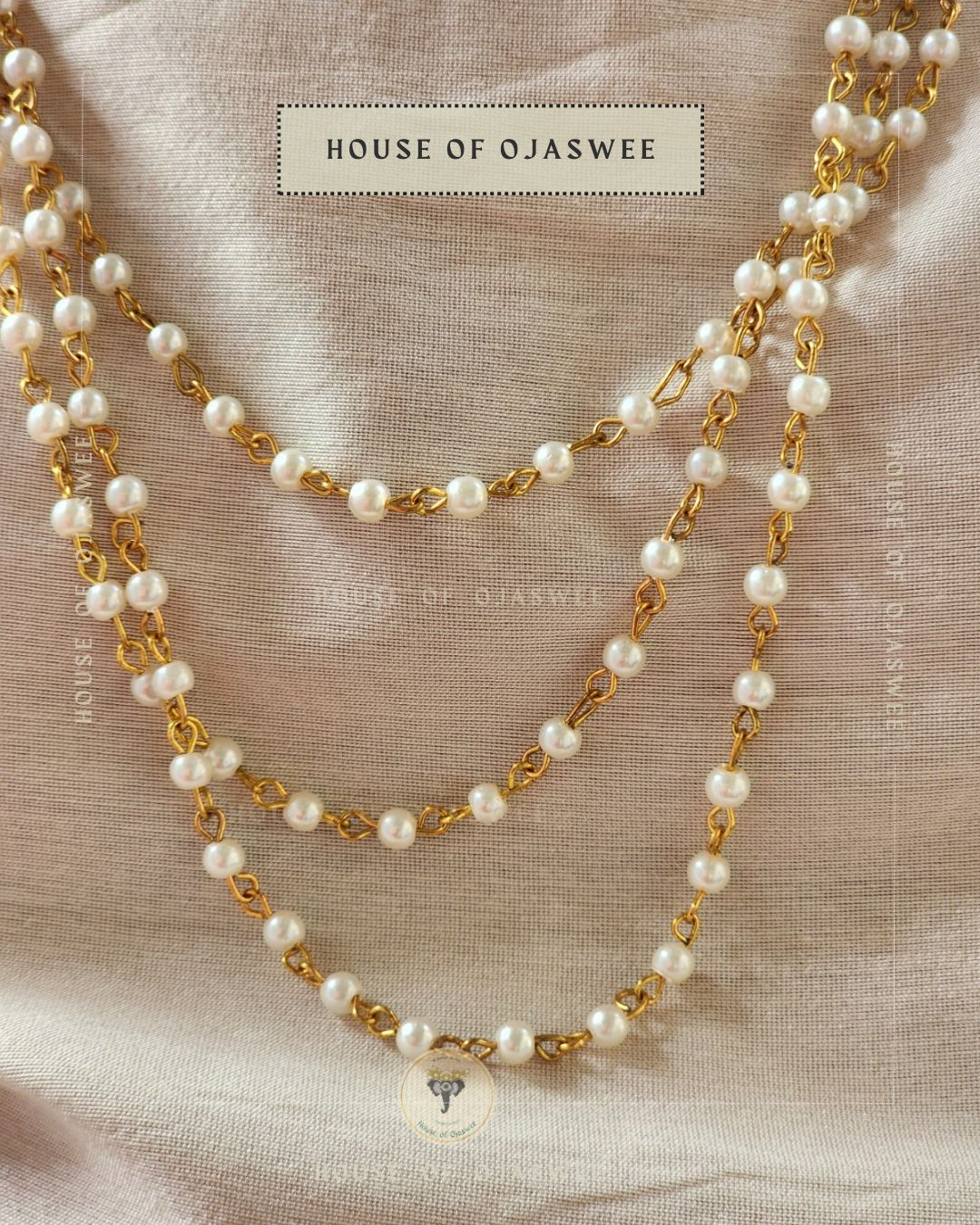 Three layered moti Necklace