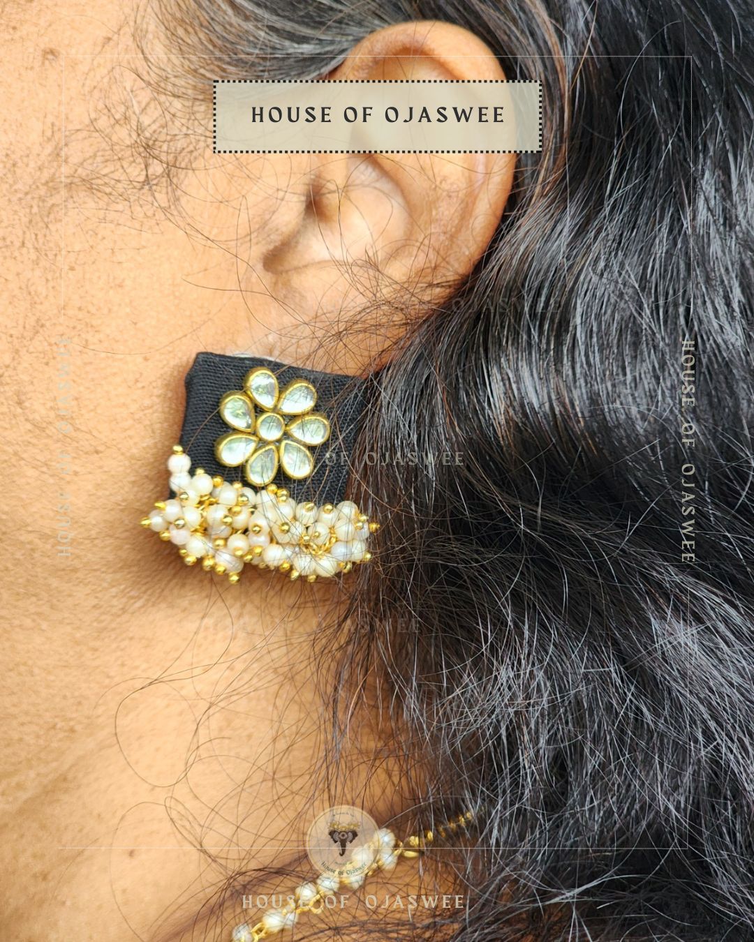Kundan-Moti Long Necklace [Design 1]