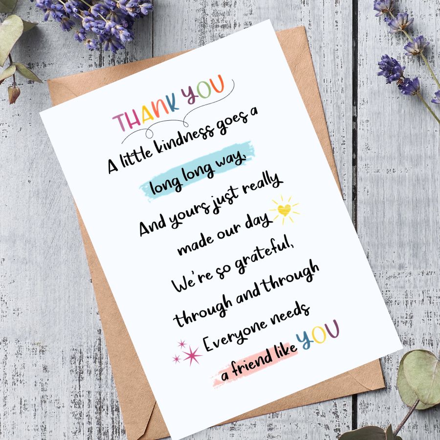 Thank You Card A6 Card & Envelope