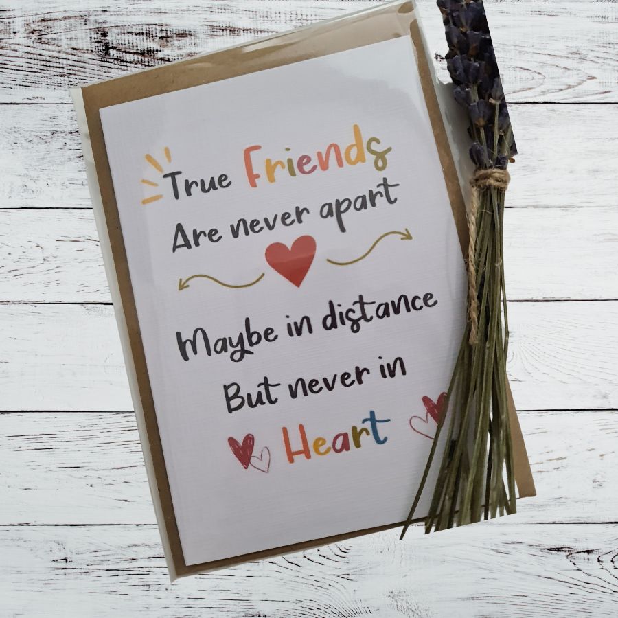 True Friends are Never Apart A6 Card