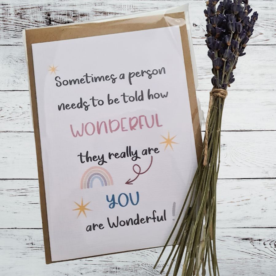You are Wonderful A6 Card & Envelope