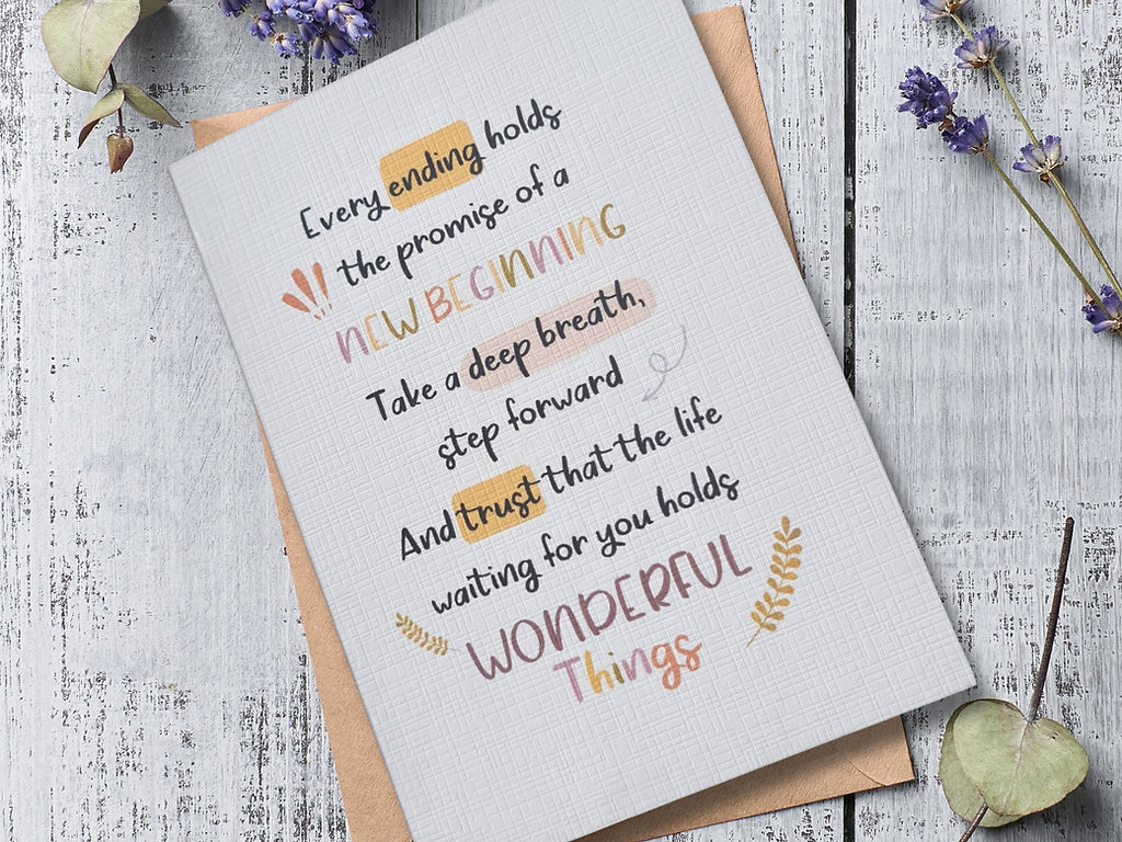 New Beginnings A6 Card & Envelope