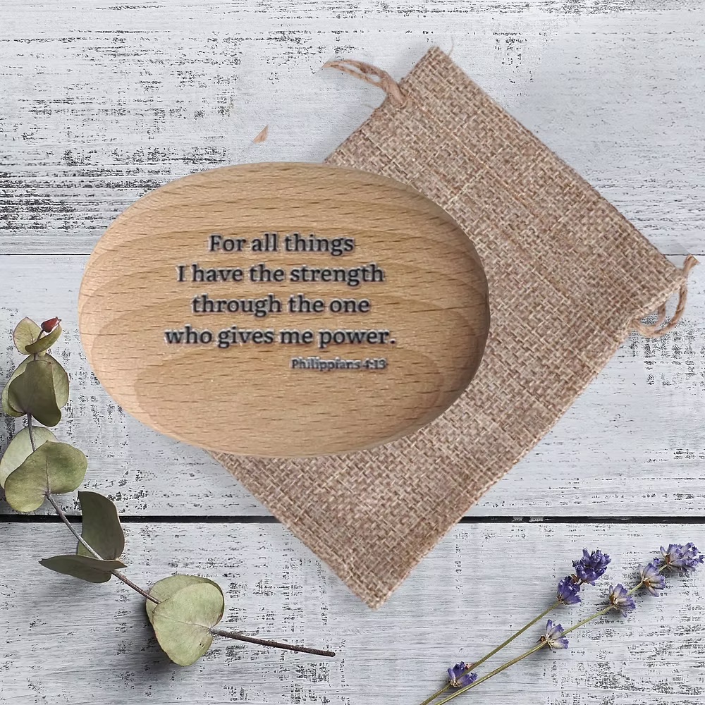 "For all things I have the strength' Philippians 4:13 Positivity Pebble