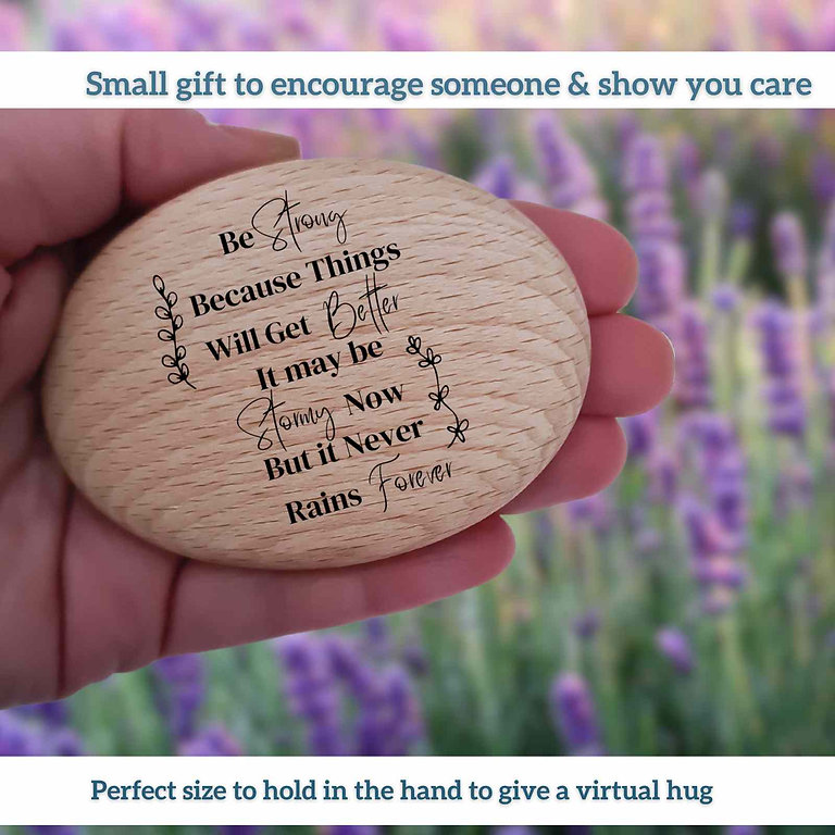 'It Never Rains Forever' Positivity Pebble Gift