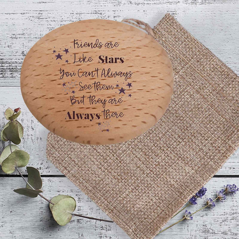 'Friends are like stars' Positivity Pebble