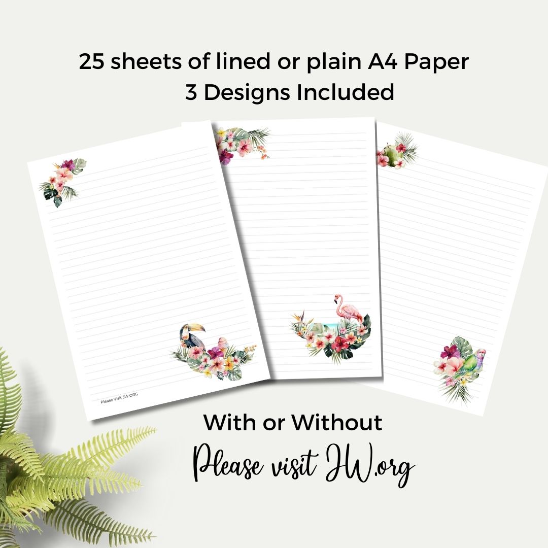 Tropical Letter Writing Set - Paper, Envelopes & Stickers