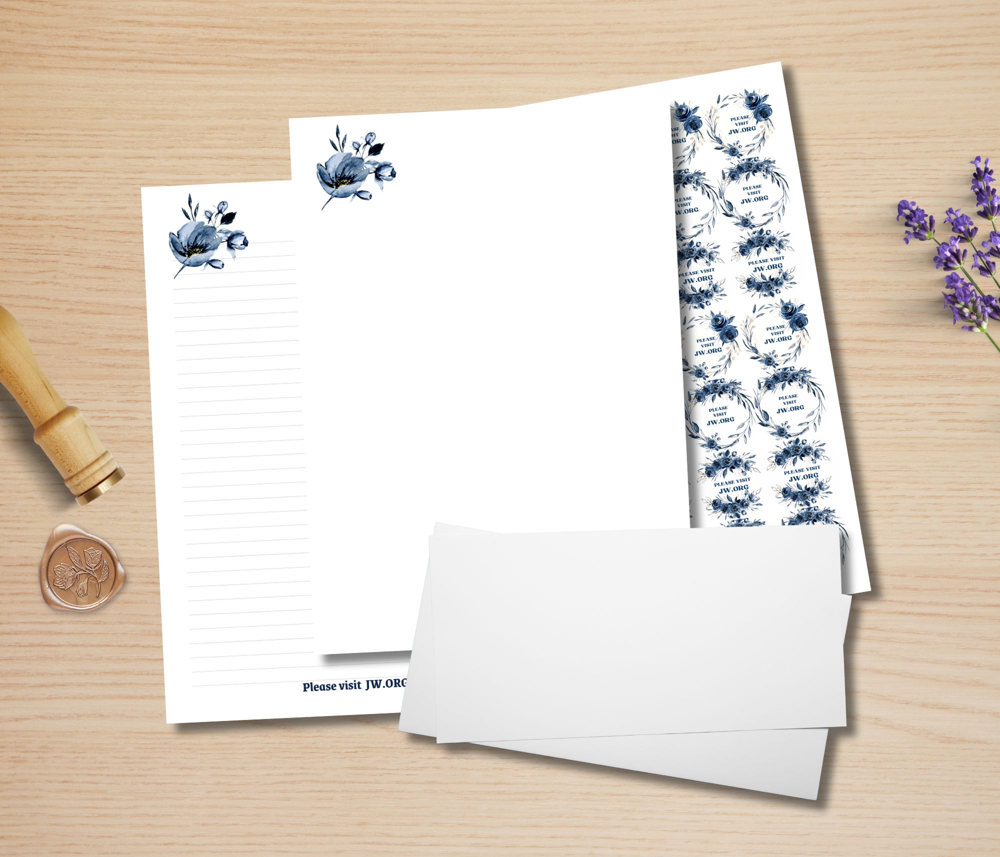 Letter Writing Set - Paper, Envelopes & Stickers Choice