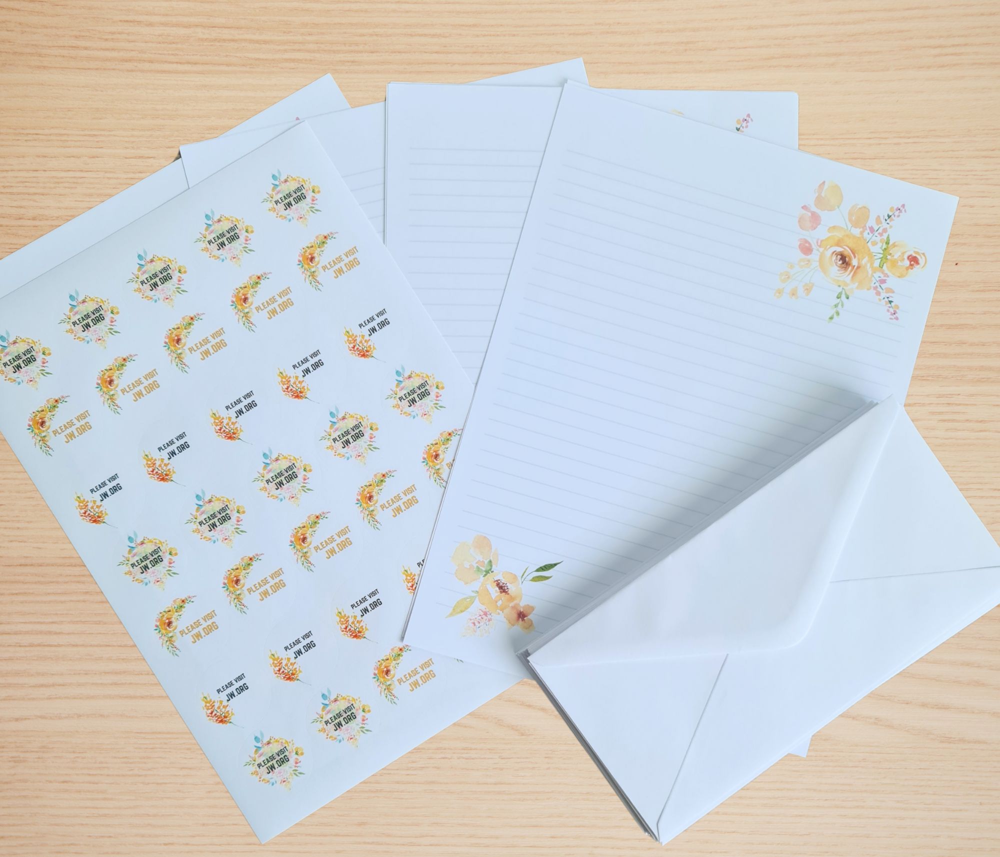 Letter Writing Set - Paper, Envelopes & Stickers Choice