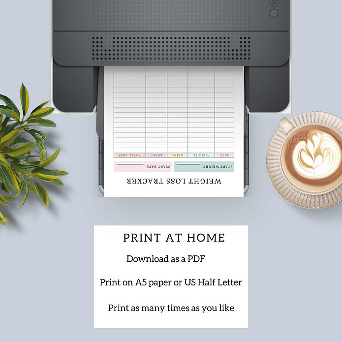 Printable Weight Loss Planner Pages A5