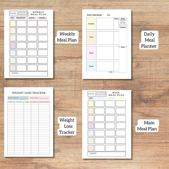 Printable Weight Loss Planner Pages A5