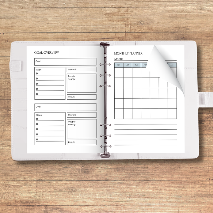 Goal Setting Printable Planner Pages A5 
