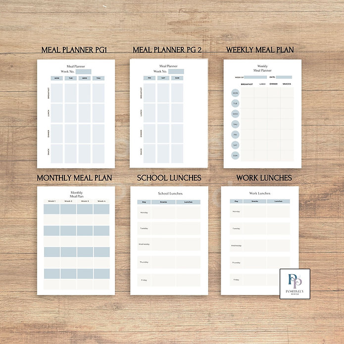 Meal Planner Printable Planner Pages A5 