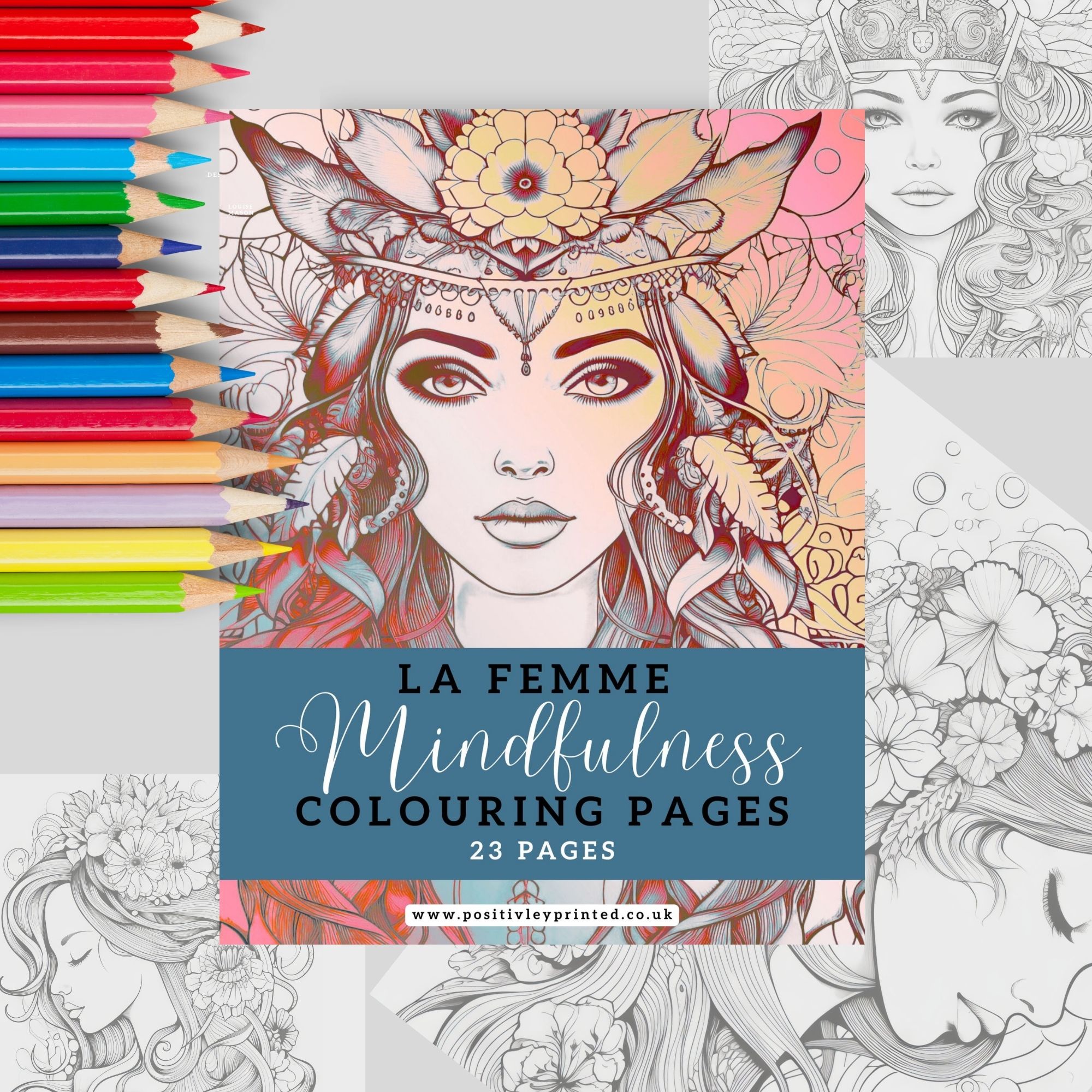 La Femme Colouring Pages Featuring beautiful women