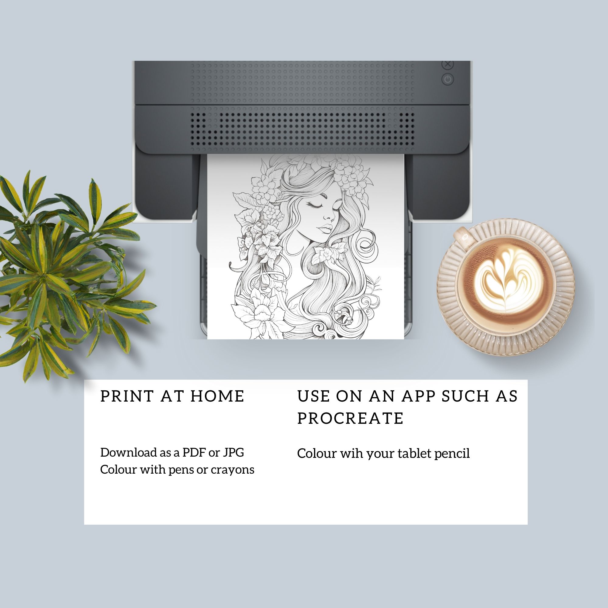 La Femme Colouring Pages Featuring beautiful women