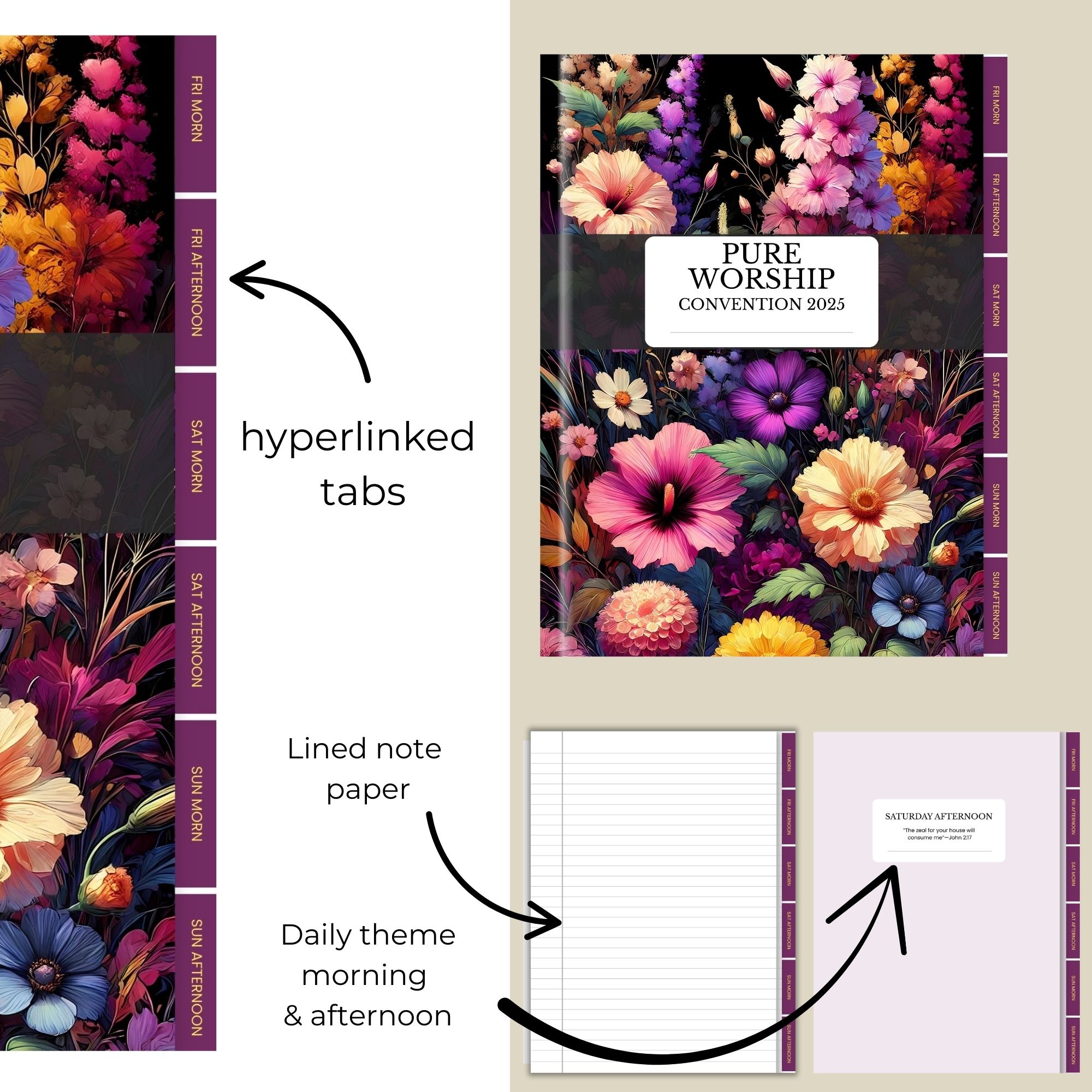 Digital Notebook for Pure Worship Convention 2025