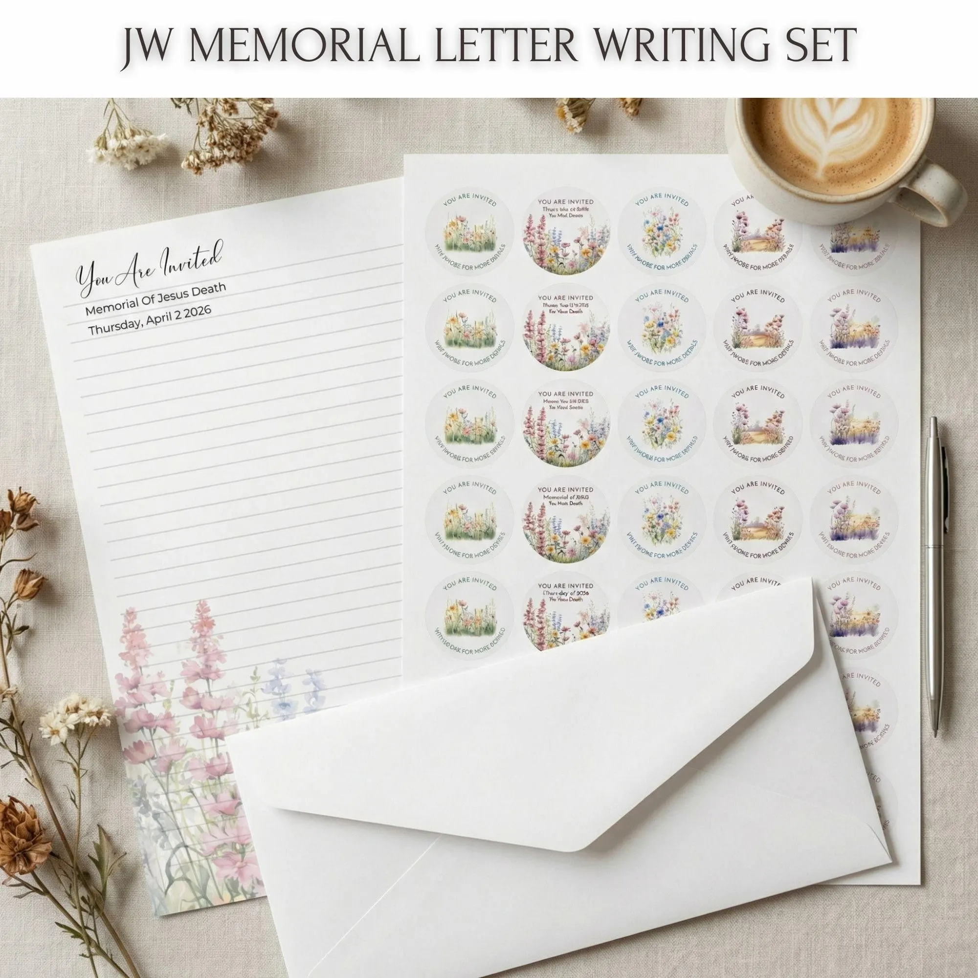 Memorial 2026 Letter Writing Set - Floral