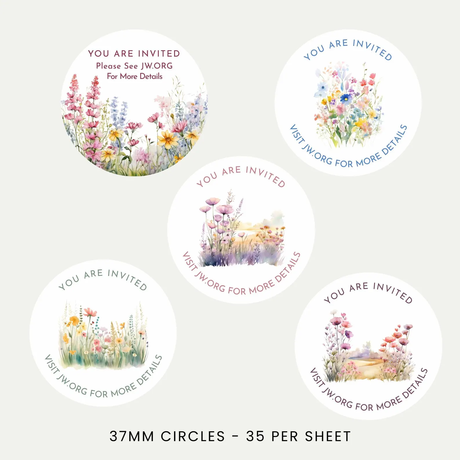 Memorial 2026 Stickers for Letter Writing - Floral