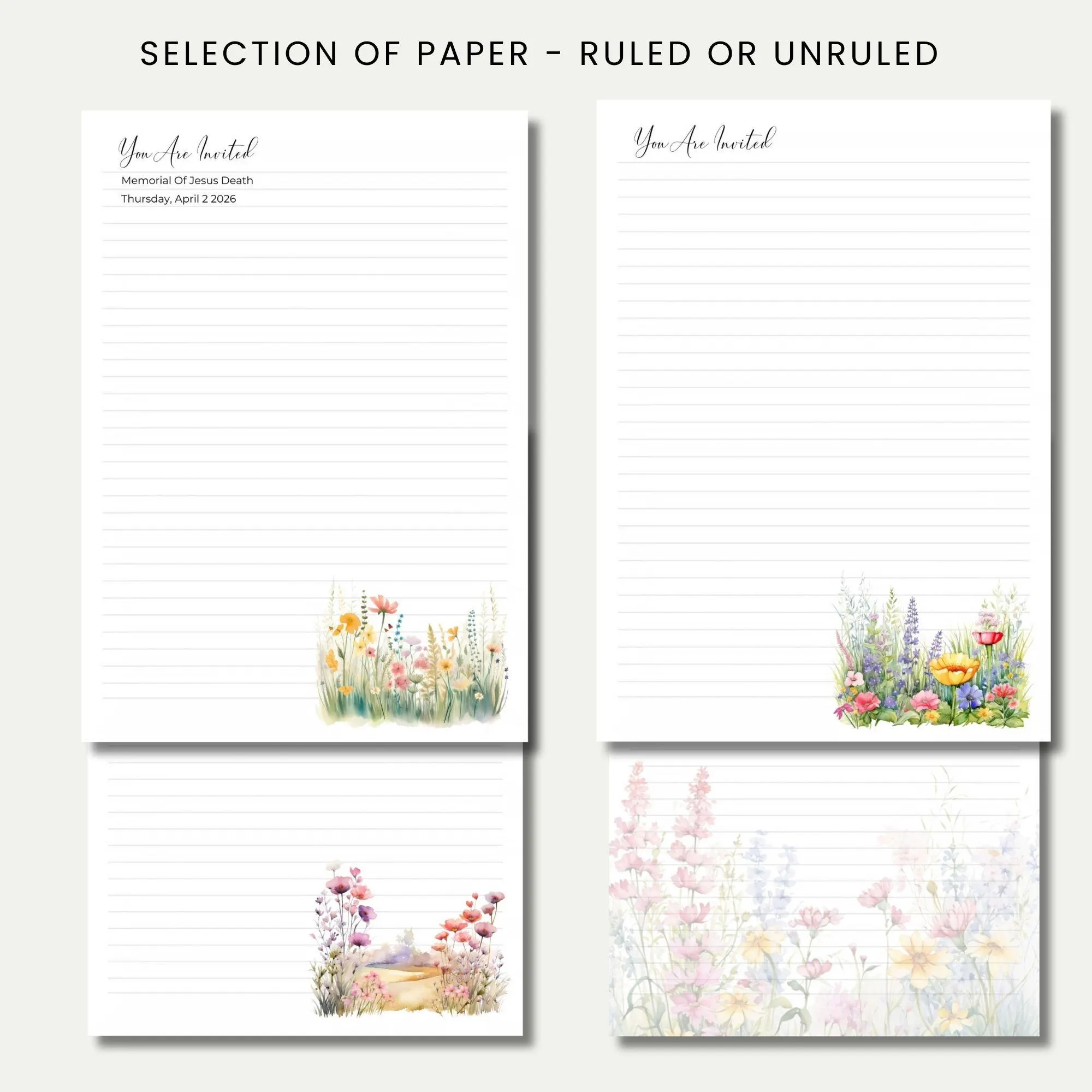 Memorial 2026 Letter Writing Set - Floral
