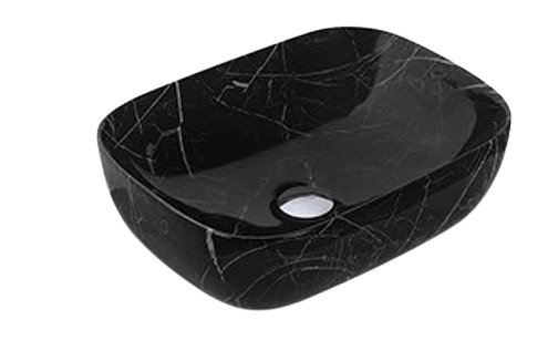 Black Marble Vessel Sink