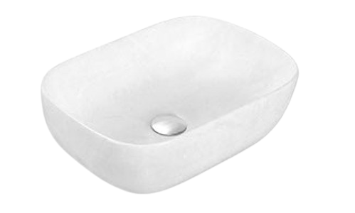 White ceramic sink basin